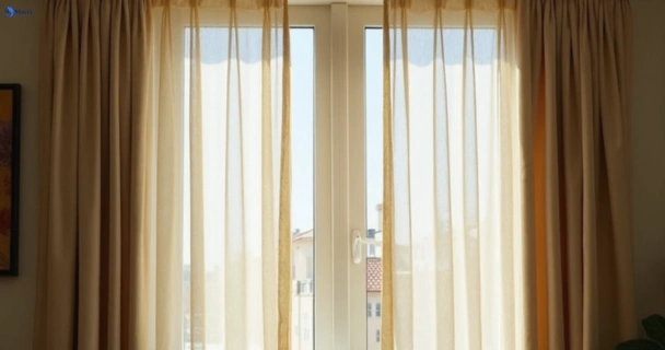 Dusty and dull curtains in northbridge-nsw before steam cleaning